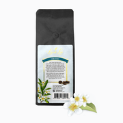 back of lava lei coffee packaging