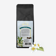 back packaging of lava lei coffee