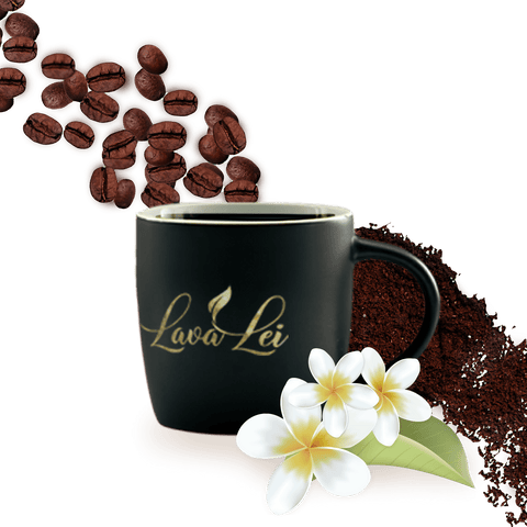 Dark Roast Kona Blend Coffee and Mug